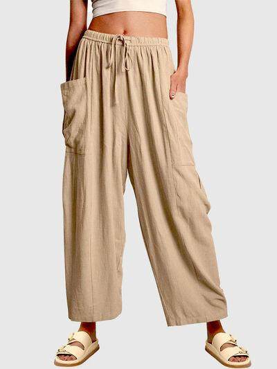 Full Size Wide Leg Pants with Pockets for Women - Selvanelle