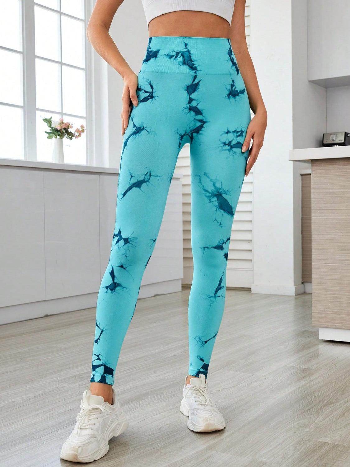 Stylish Printed High Waist Active Leggings for Comfort - Selvanelle