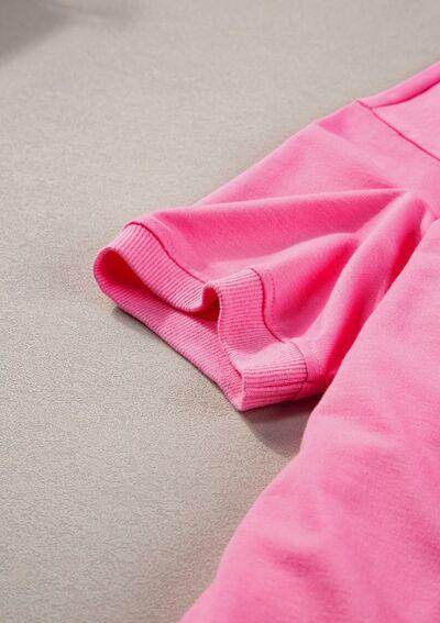 Exposed Seam Side Slit Round Neck Top for Women - Selvanelle