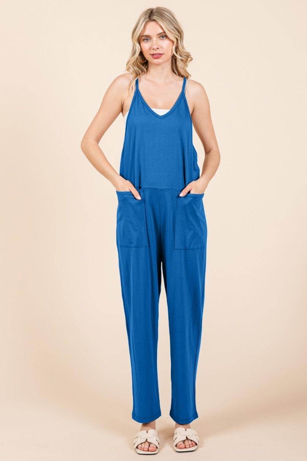 Culture Code Full Size Sleeveless Jumpsuit with Pockets - Selvanelle