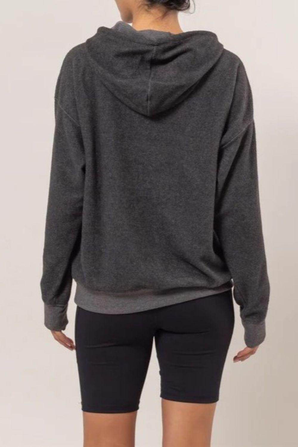 HYFVE Brushed Long Sleeve Hoodie with Kangaroo Pocket Style - Selvanelle
