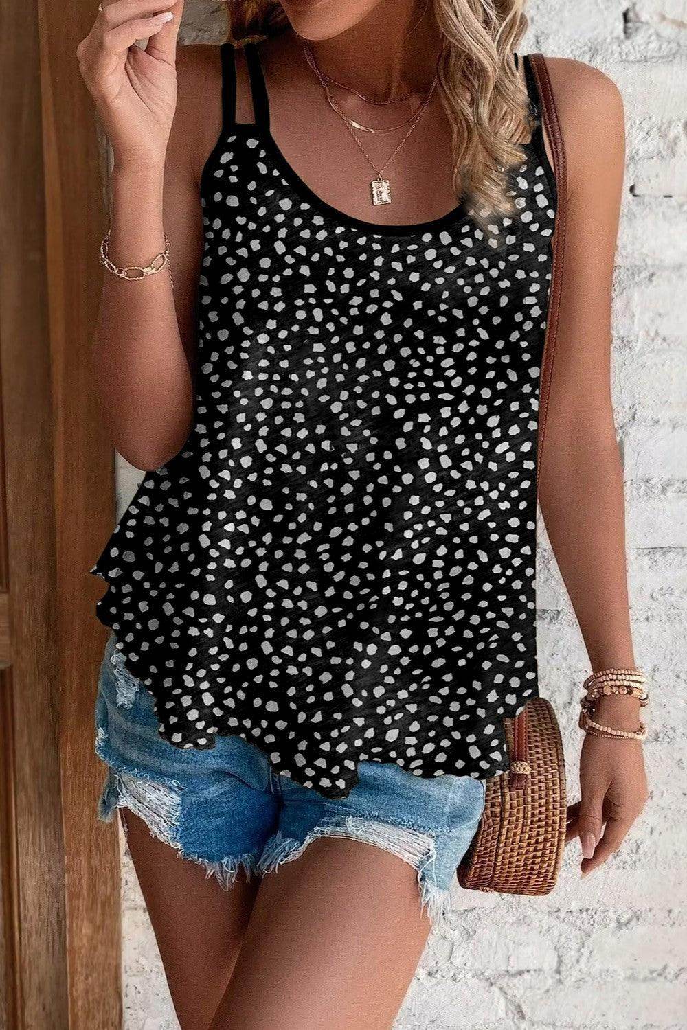 Stylish Printed Round Neck Cami for Everyday Wear - Selvanelle