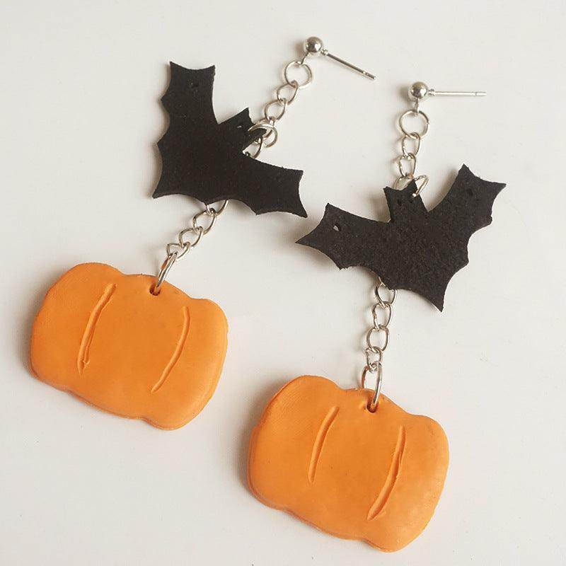 Halloween Theme Dangle Earrings in Gothic Style Design - Selvanelle