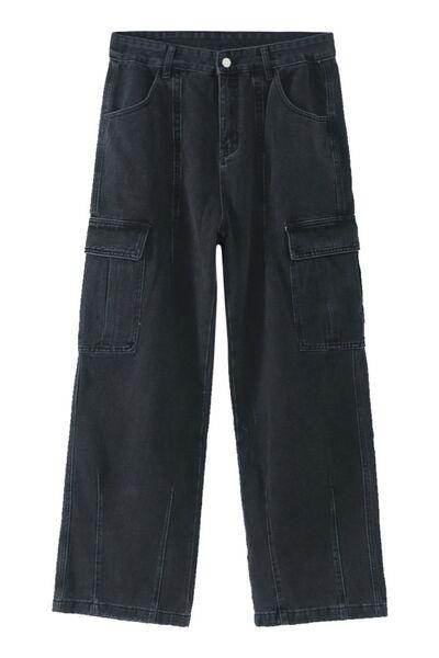 Wide Leg Jeans with Pockets for Stylish Comfort - Selvanelle