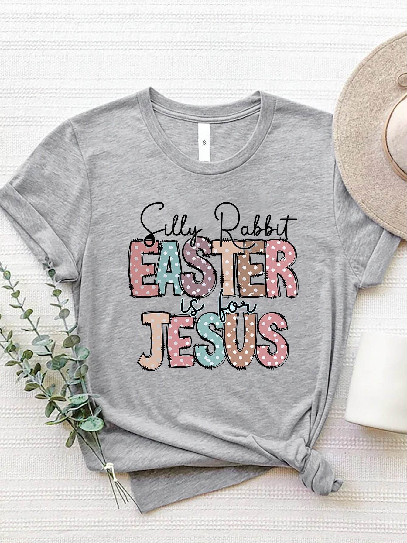 Letter Graphic Round Neck Short Sleeve T-Shirt - Selvanelle