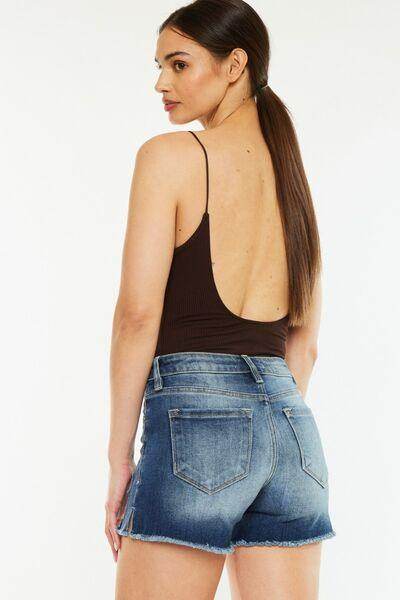 Kancan High Waist Raw Hem Denim Shorts for Summer Style - Selvanelle