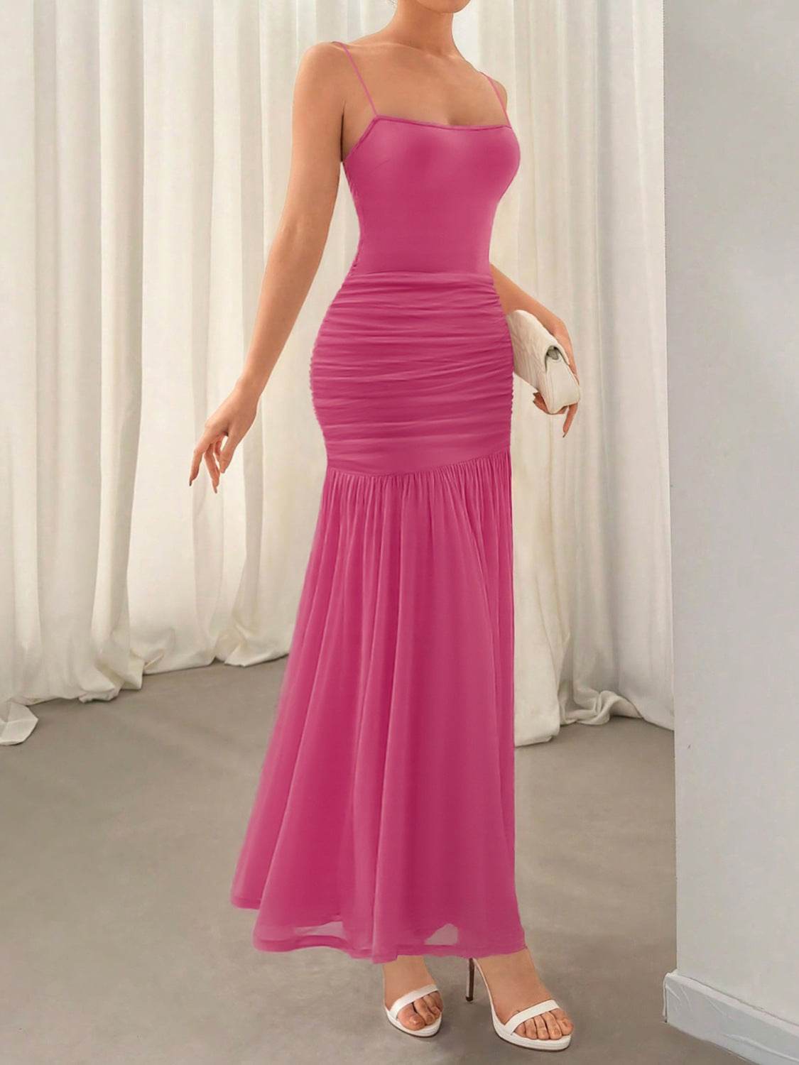 Ruched Maxi Cami Dress - Selvanelle