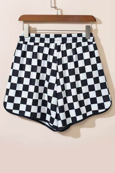 Drawstring Checkered Shorts with Pockets for Summer Fun - Selvanelle