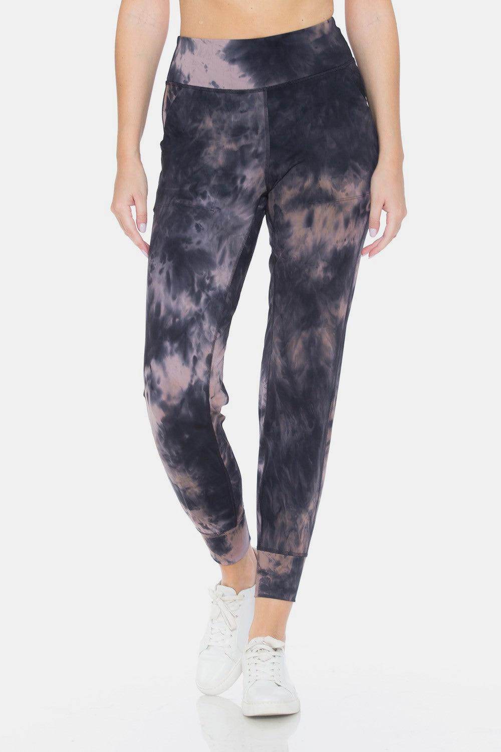 Leggings Depot Tie-Dye High Waist Cropped Leggings for Women - Selvanelle