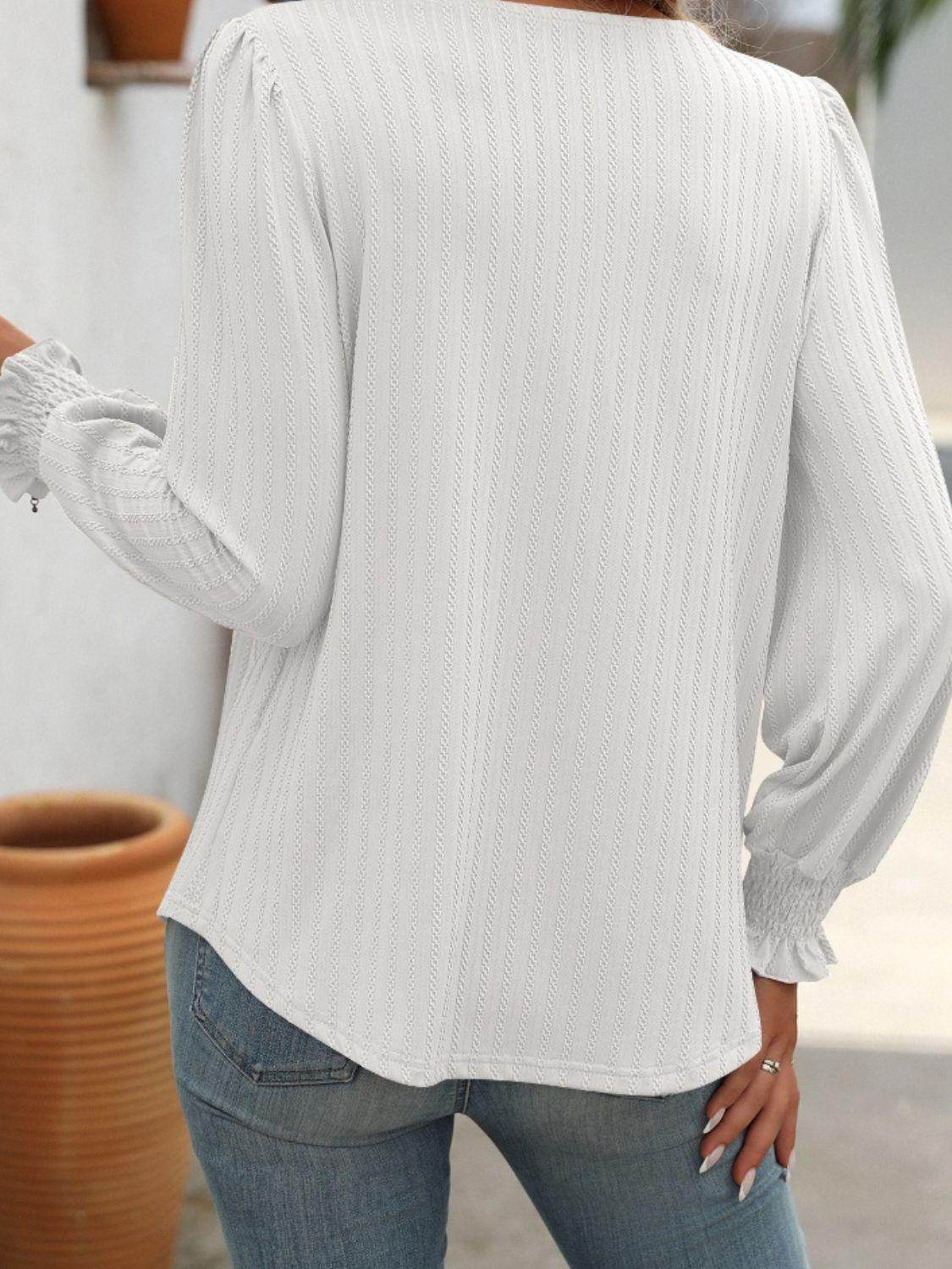 Mandy Square Neck Long Sleeve Top for Stylish Comfort - Selvanelle