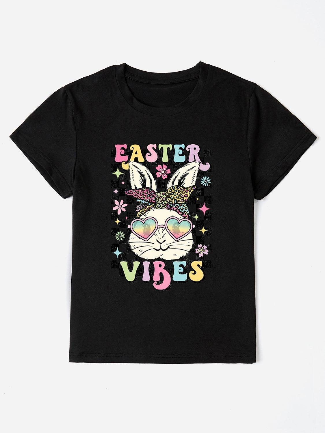 EASTER VIBES Round Neck Short Sleeve T-Shirt - Selvanelle