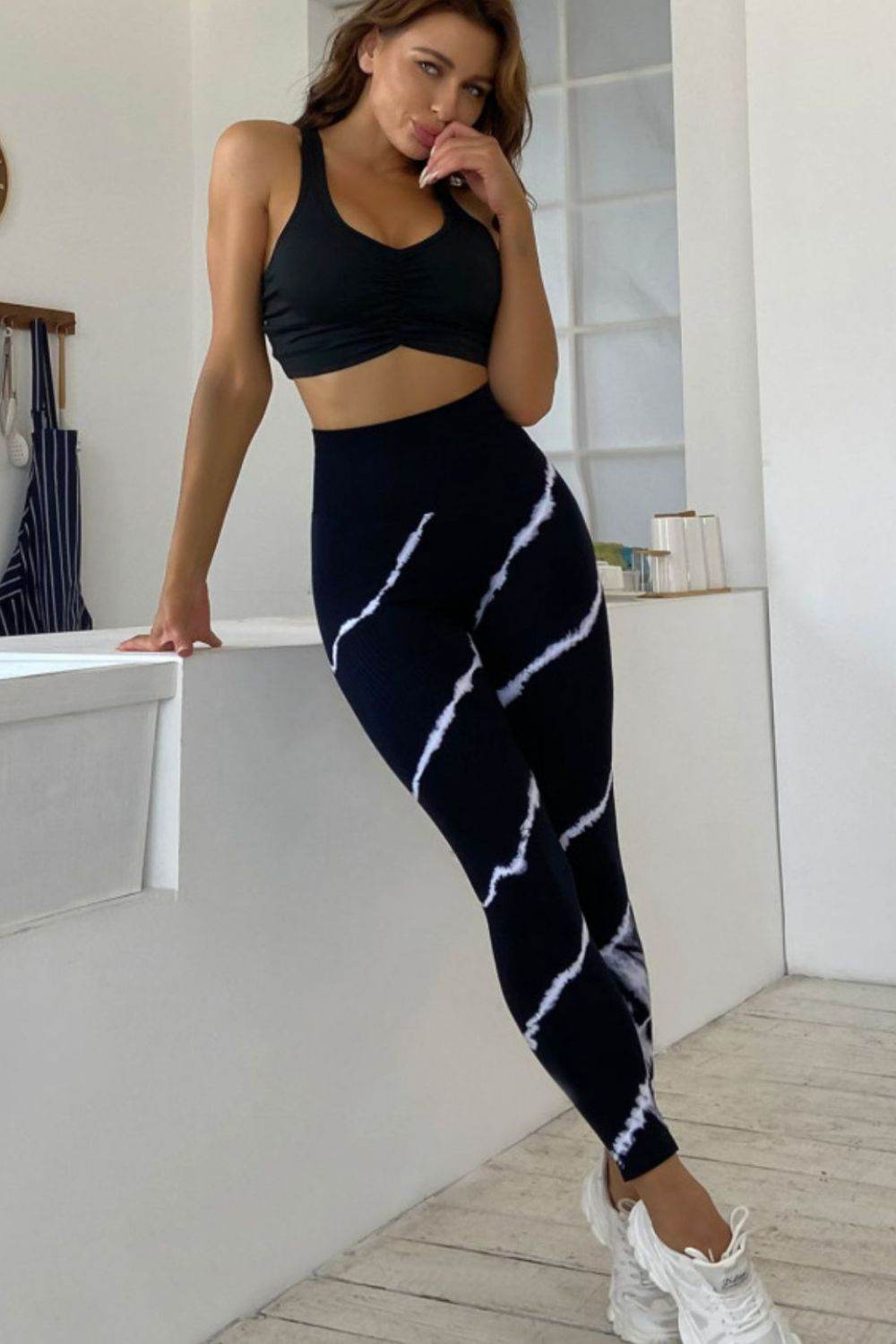 Slim Fit High Waist Long Active Pants - Selvanelle