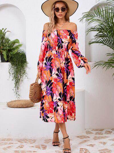 Stylish Printed Long Sleeve Midi Dress for All Occasions - Selvanelle