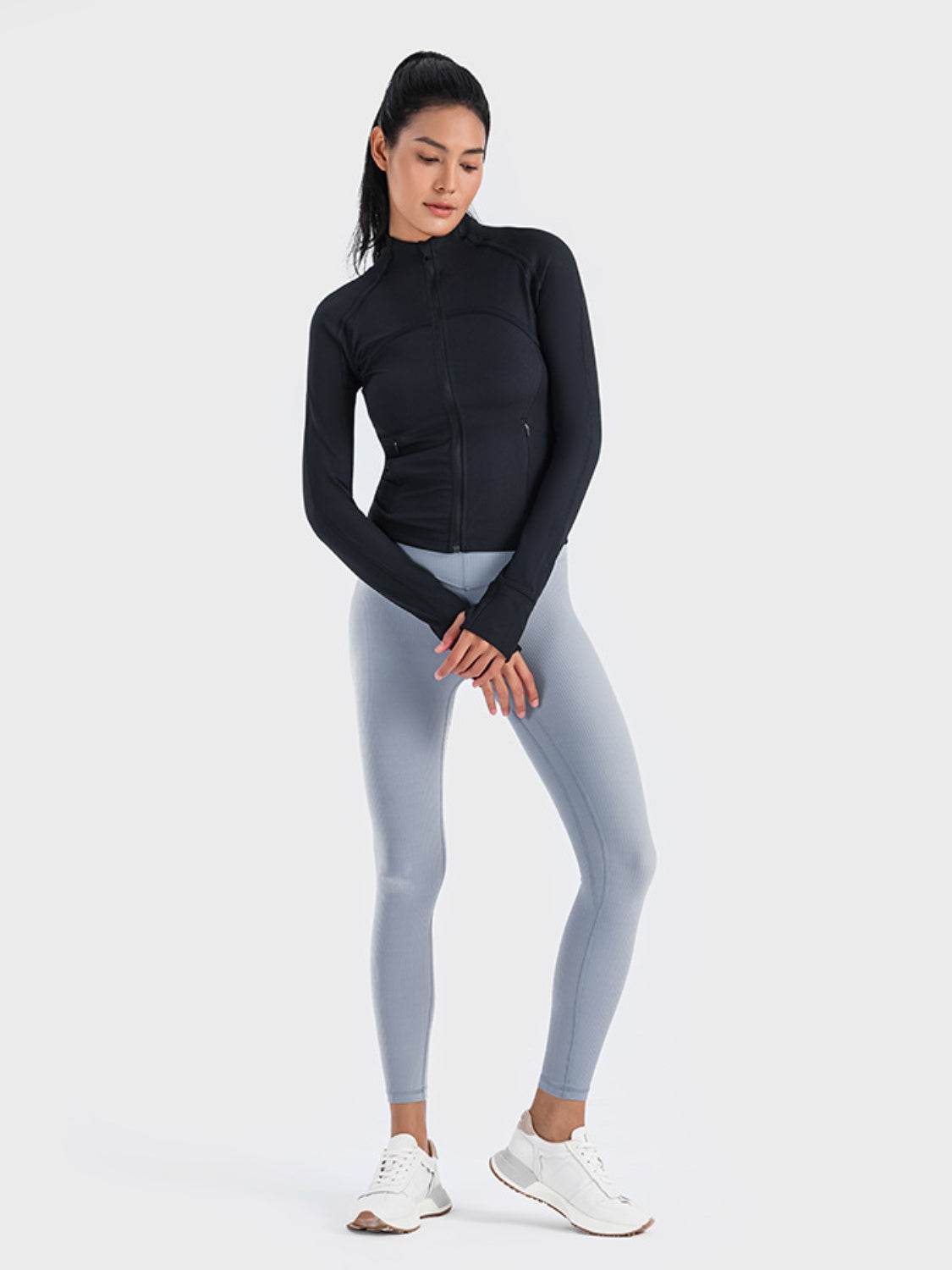 Millennia Zip-Up Long Sleeve Sports Jacket - Selvanelle