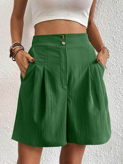 High Waist Shorts with Pockets for Women Fashion - Selvanelle