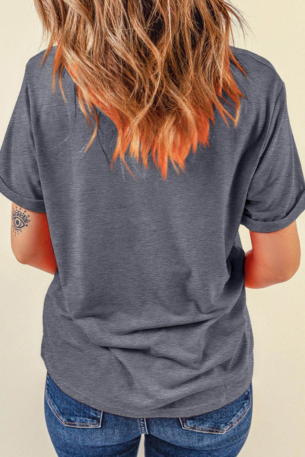 Bunny Ear Bow Graphic Short Sleeve T-Shirt - Selvanelle