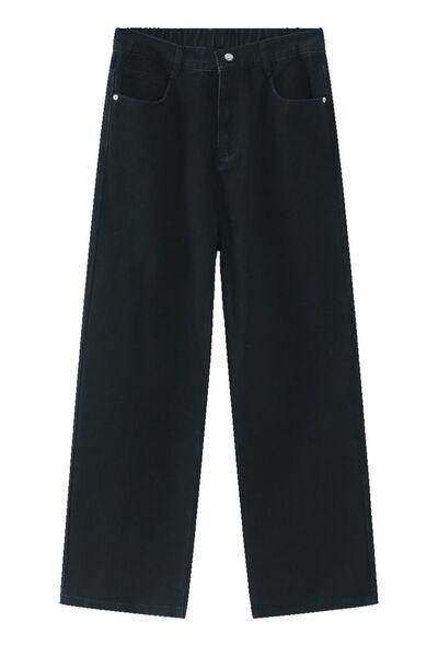 Wide Leg Jeans with Pockets for Effortless Style - Selvanelle