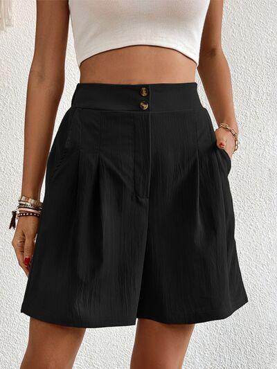 High Waist Shorts with Pockets for Women Fashion - Selvanelle