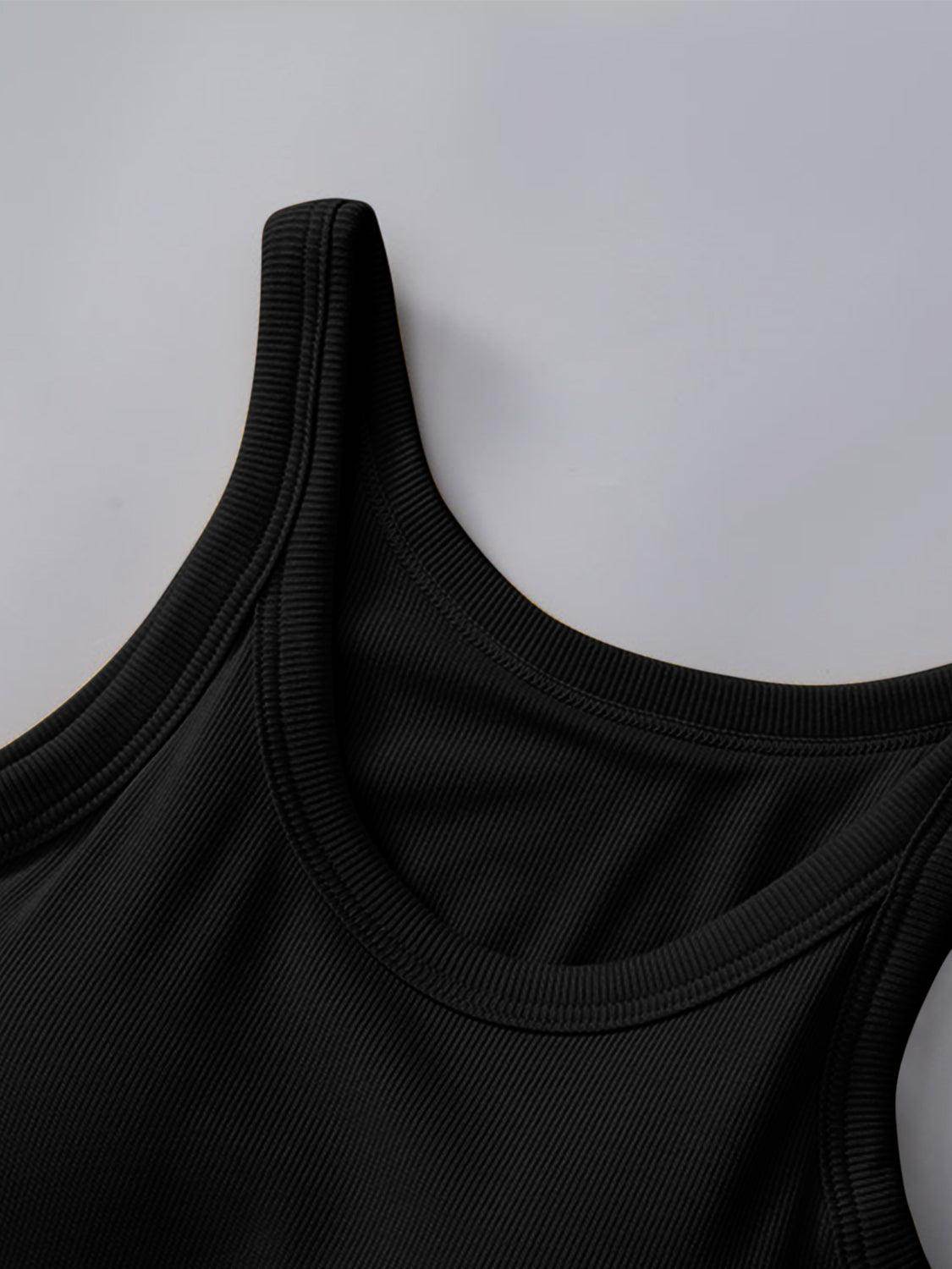 Round Neck Tank with Bra for Everyday Comfort Wear - Selvanelle