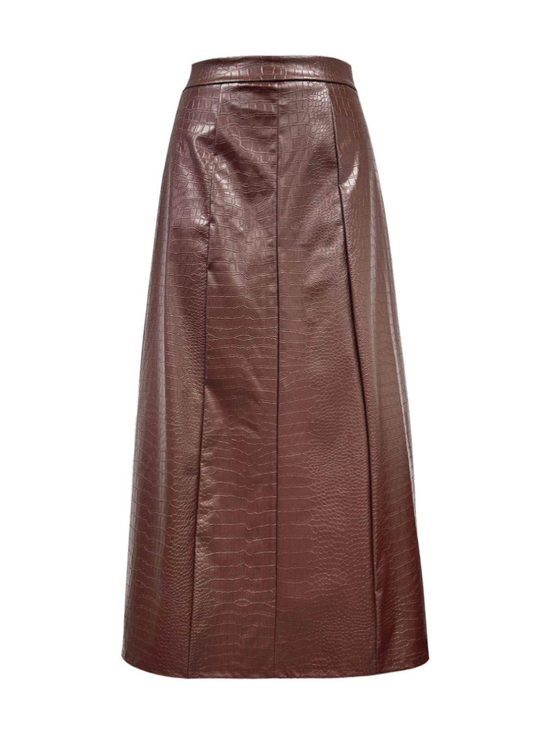 High Waist Midi Skirt for Women with Opaque Style - Selvanelle