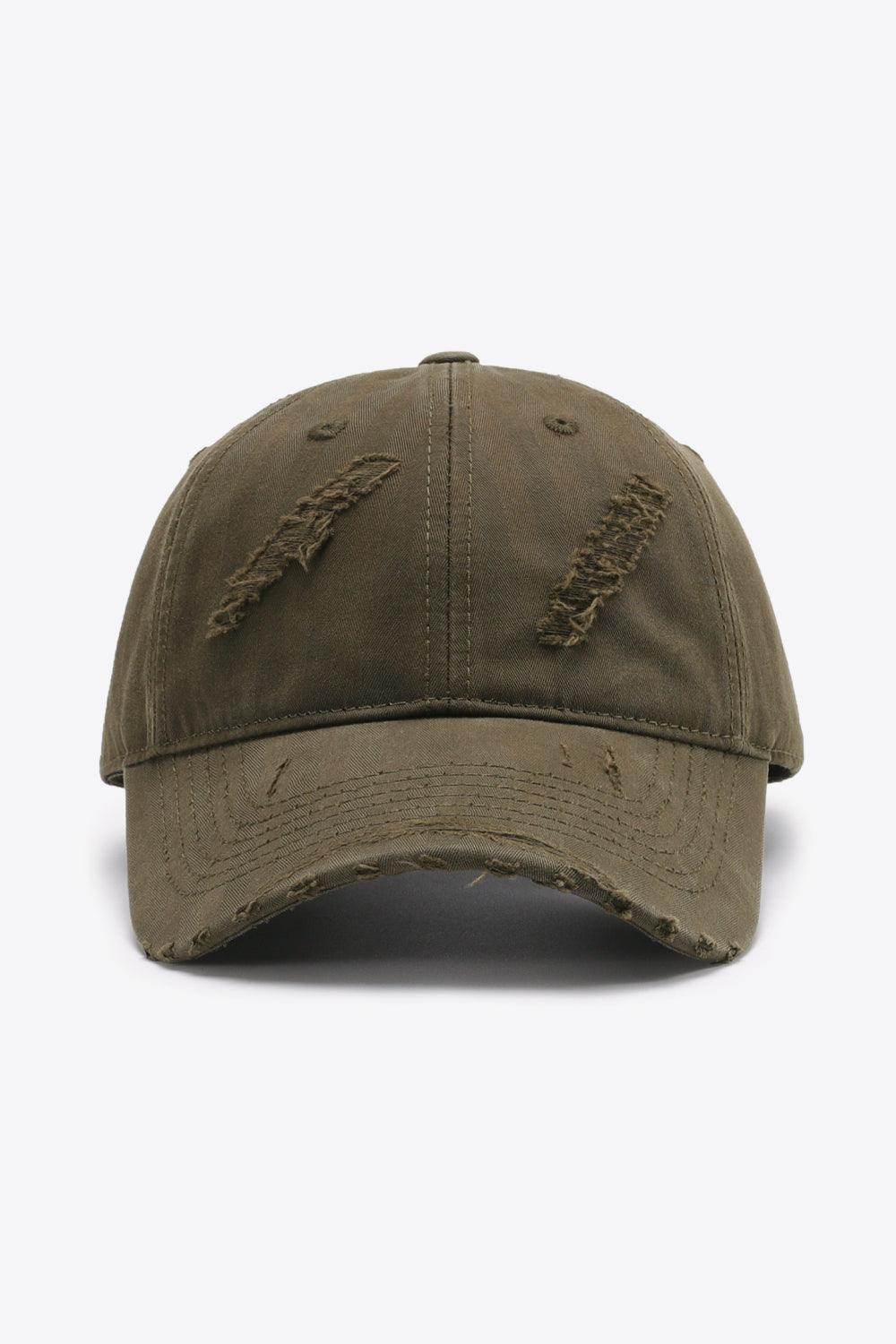 Distressed Adjustable Baseball Cap for Casual Style - Selvanelle