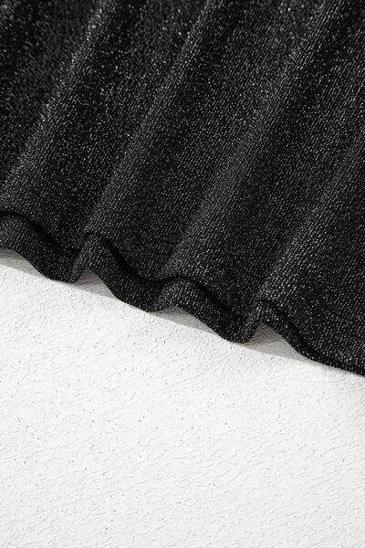 Bow Back Round Neck Short Sleeve Blouse for Women - Selvanelle