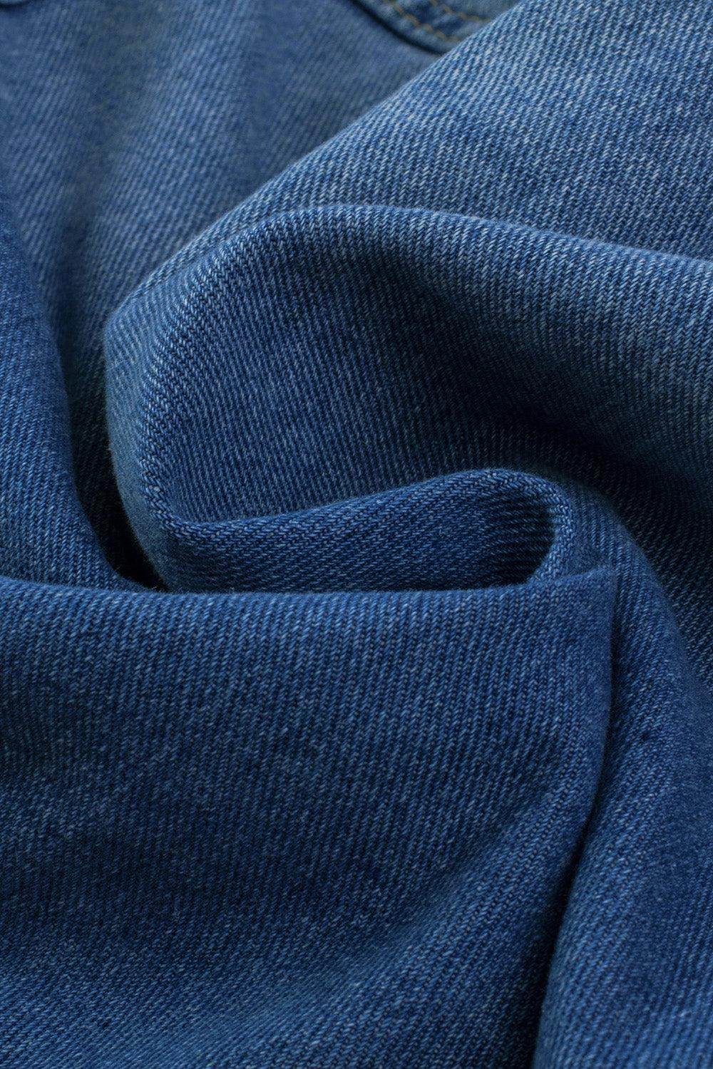 Distressed Hooded Denim Jacket for Trendy Casual Style - Selvanelle