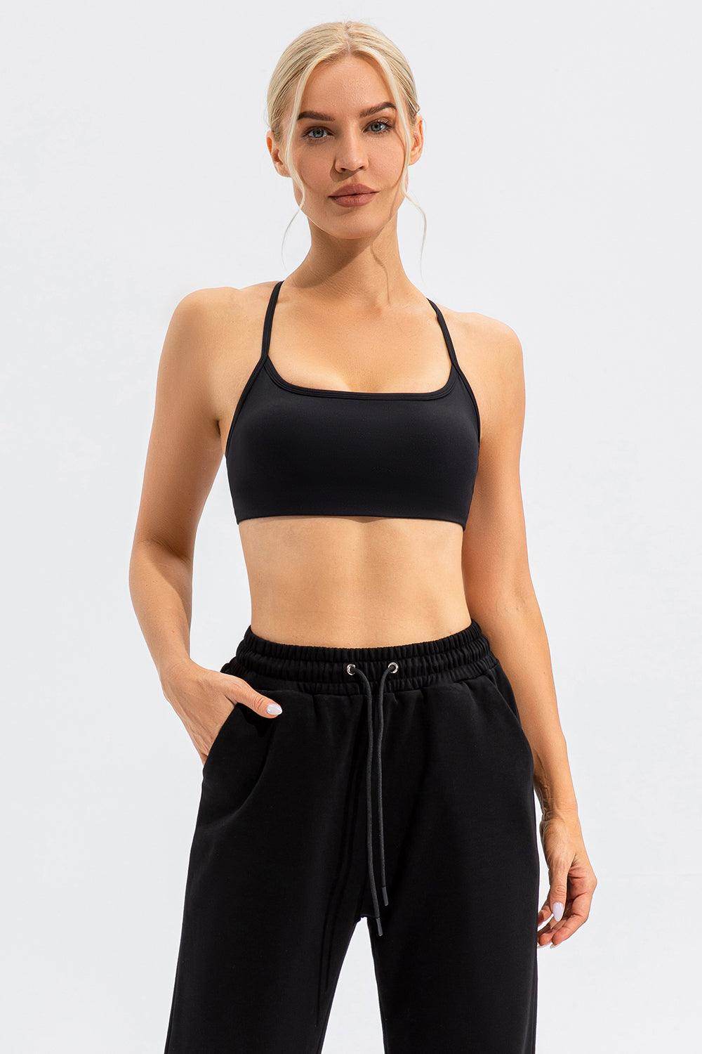 Crisscross Spaghetti Strap Active Cami for Comfortable Wear - Selvanelle