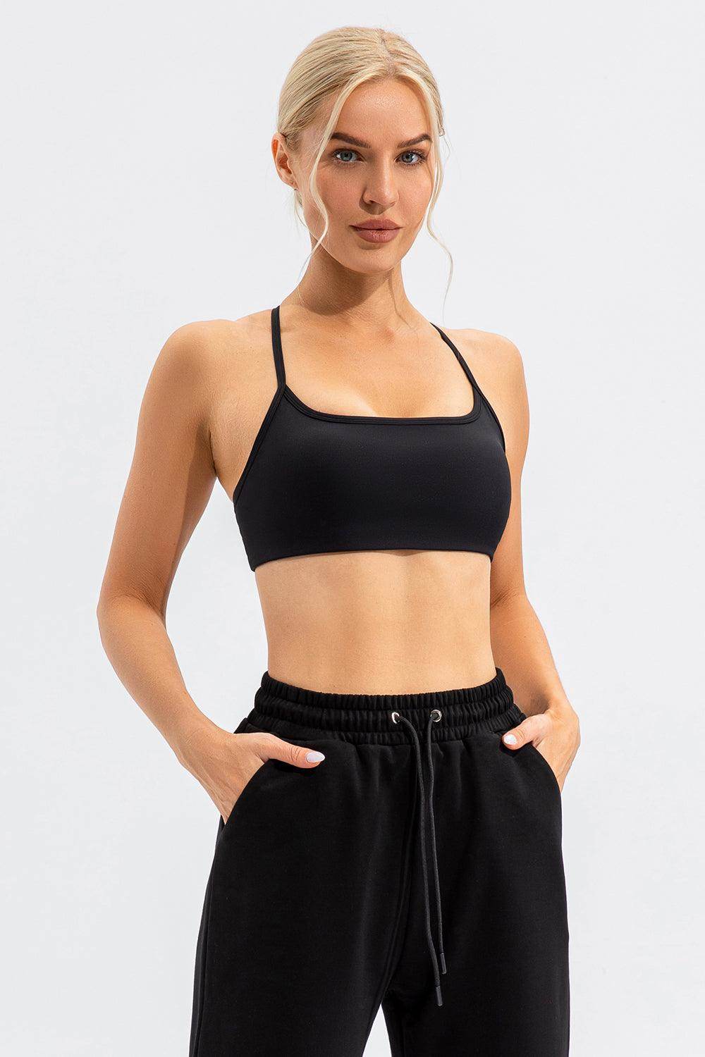 Crisscross Spaghetti Strap Active Cami for Comfortable Wear - Selvanelle
