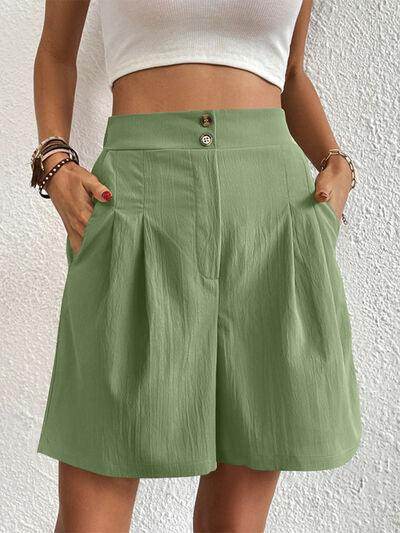 High Waist Shorts with Pockets for Women Fashion - Selvanelle