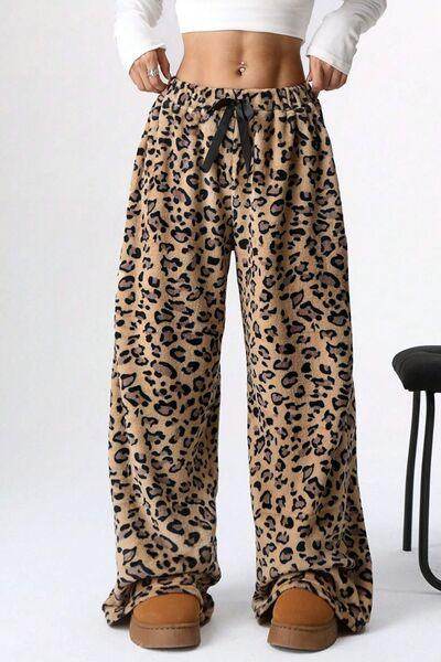 Leopard Wide Leg Pants for Women - Stylish and Trendy - Selvanelle