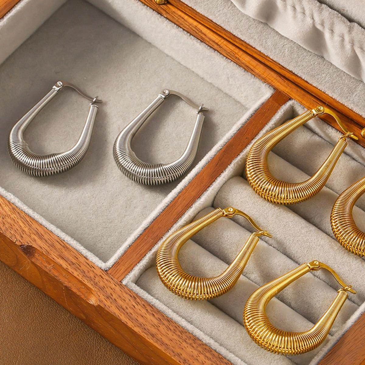 Titanium Steel U Shape Earrings for Elegant Everyday Wear - Selvanelle