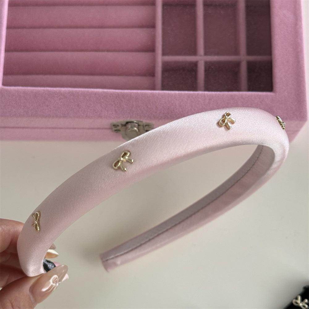 Alloy Bow Trim Headband for Stylish Hair Accessory - Selvanelle