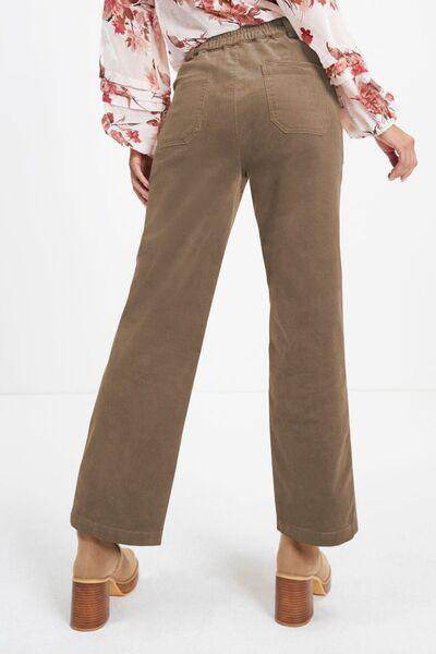 Half Elastic Waist Straight Pants for Comfortable Fit - Selvanelle