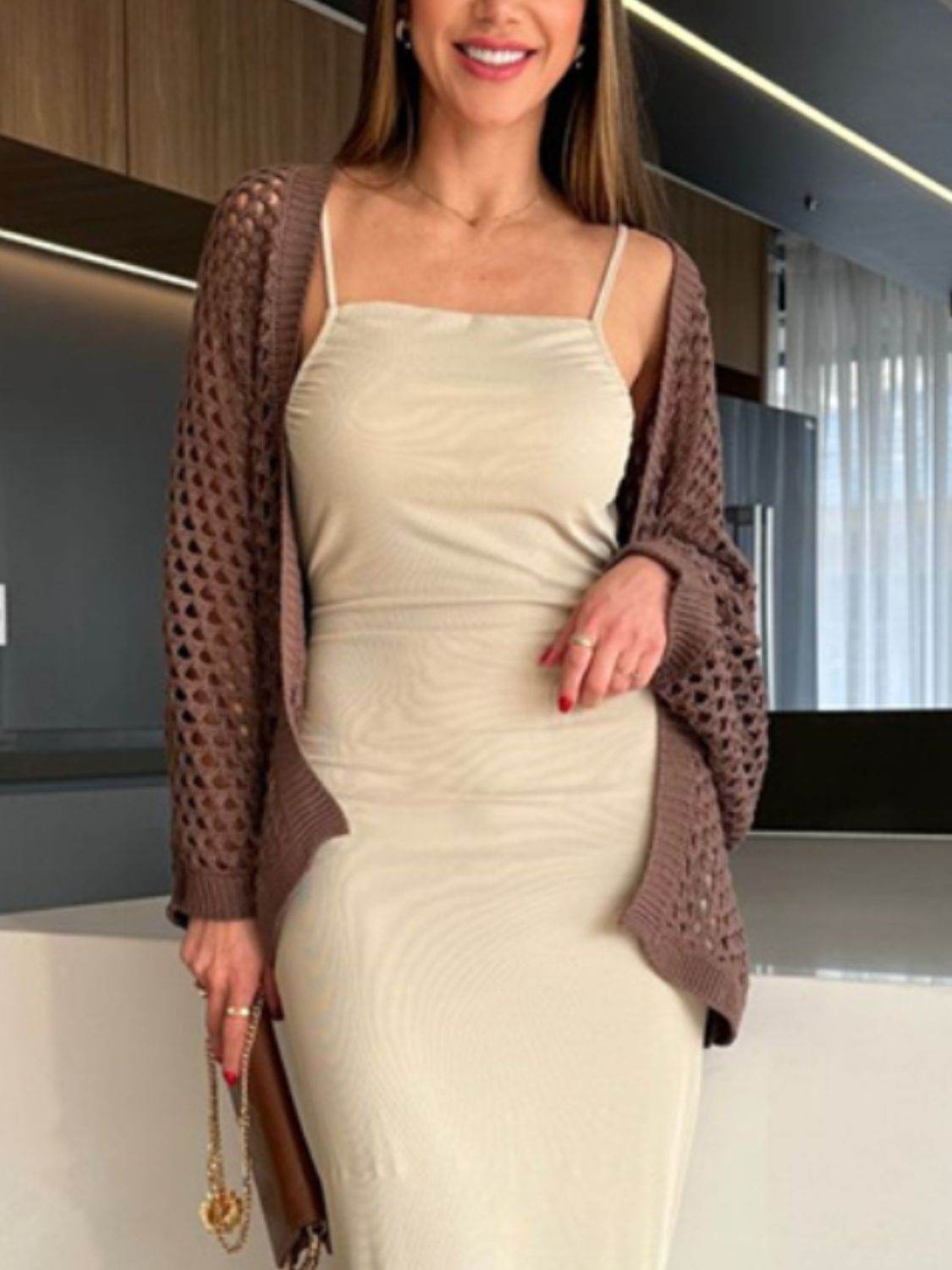 Hollow Out Open Front Cover-Up - Selvanelle