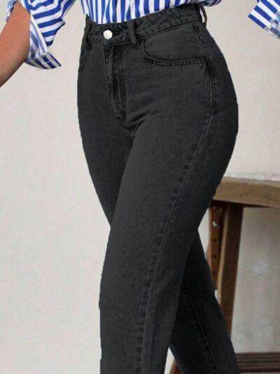 High Waist Jeans with Pockets for Women Stylish Fit - Selvanelle