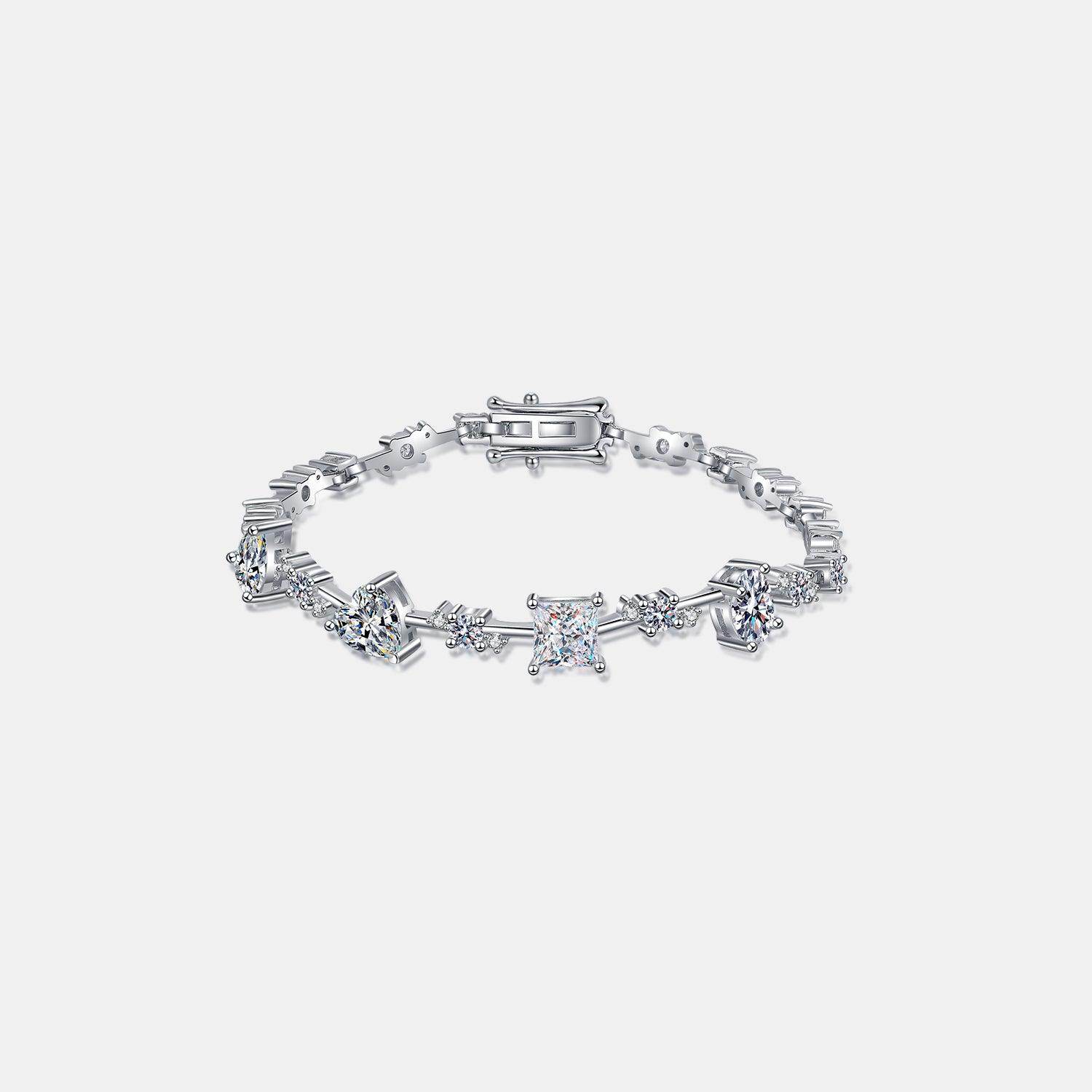 6.2 Carat Moissanite 925 Sterling Silver Bracelet for Women - Selvanelle