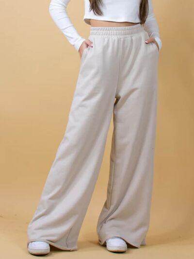 Elastic Waist Wide Leg Pants for Stylish Comfort and Fit - Selvanelle