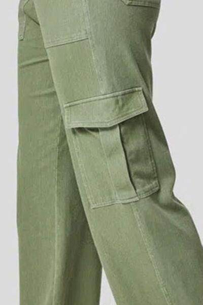 High Waist Straight Leg Cargo Jeans for Modern Style - Selvanelle