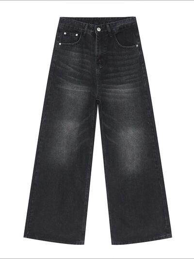 Wide Leg Jeans with Pockets for Stylish Comfort - Selvanelle
