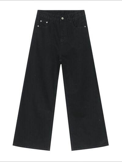 Wide Leg Jeans with Pockets for Stylish Comfort - Selvanelle