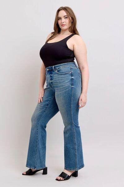 Judy Blue MR Tummy Control Vintage Wash Jeans for Women - Selvanelle