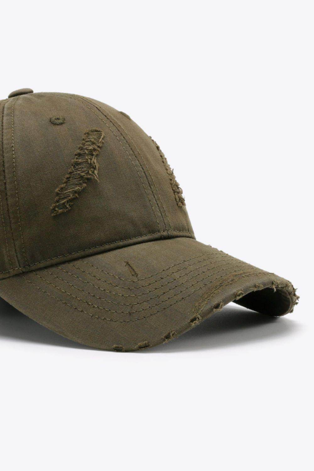 Distressed Adjustable Baseball Cap for Casual Style - Selvanelle