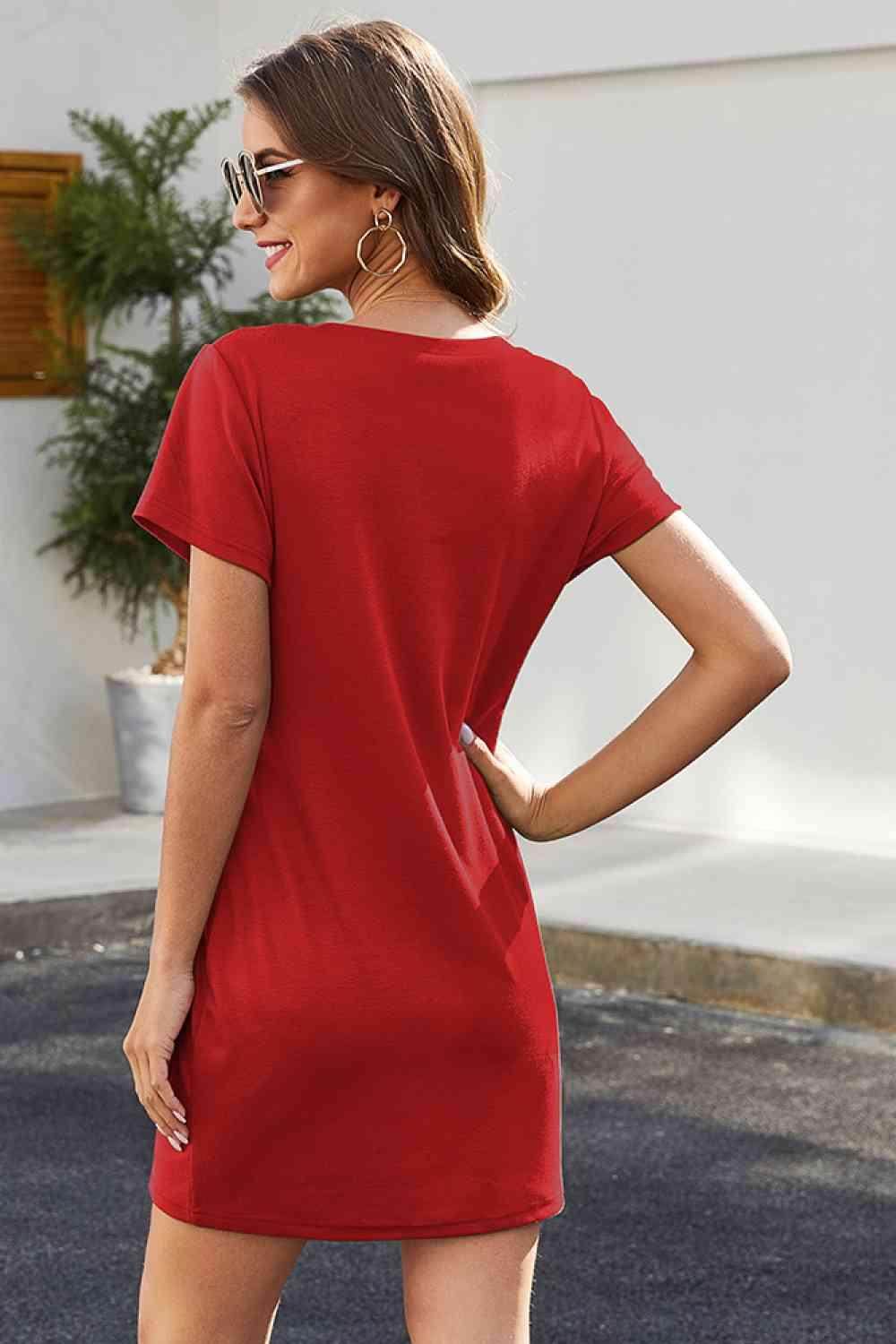 Ivy Lane Side Zipper Mini Dress for Effortless Style - Selvanelle