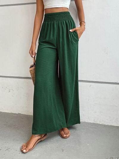Perfee Wide Leg Pants with Pockets for Women Stylish Comfort - Selvanelle