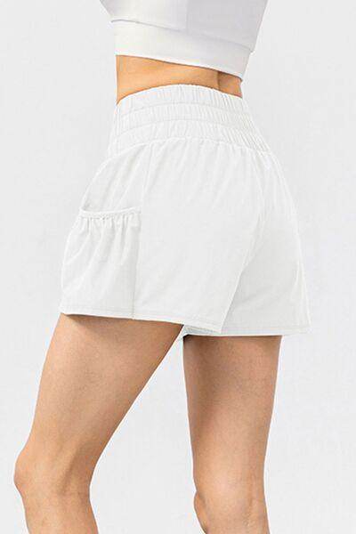 Elastic Waist Pocketed Active Shorts for Ultimate Comfort - Selvanelle