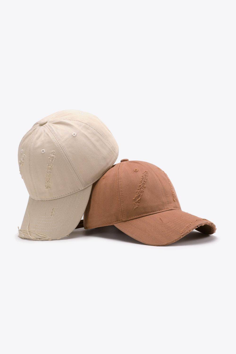 Distressed Adjustable Baseball Cap for Casual Style - Selvanelle