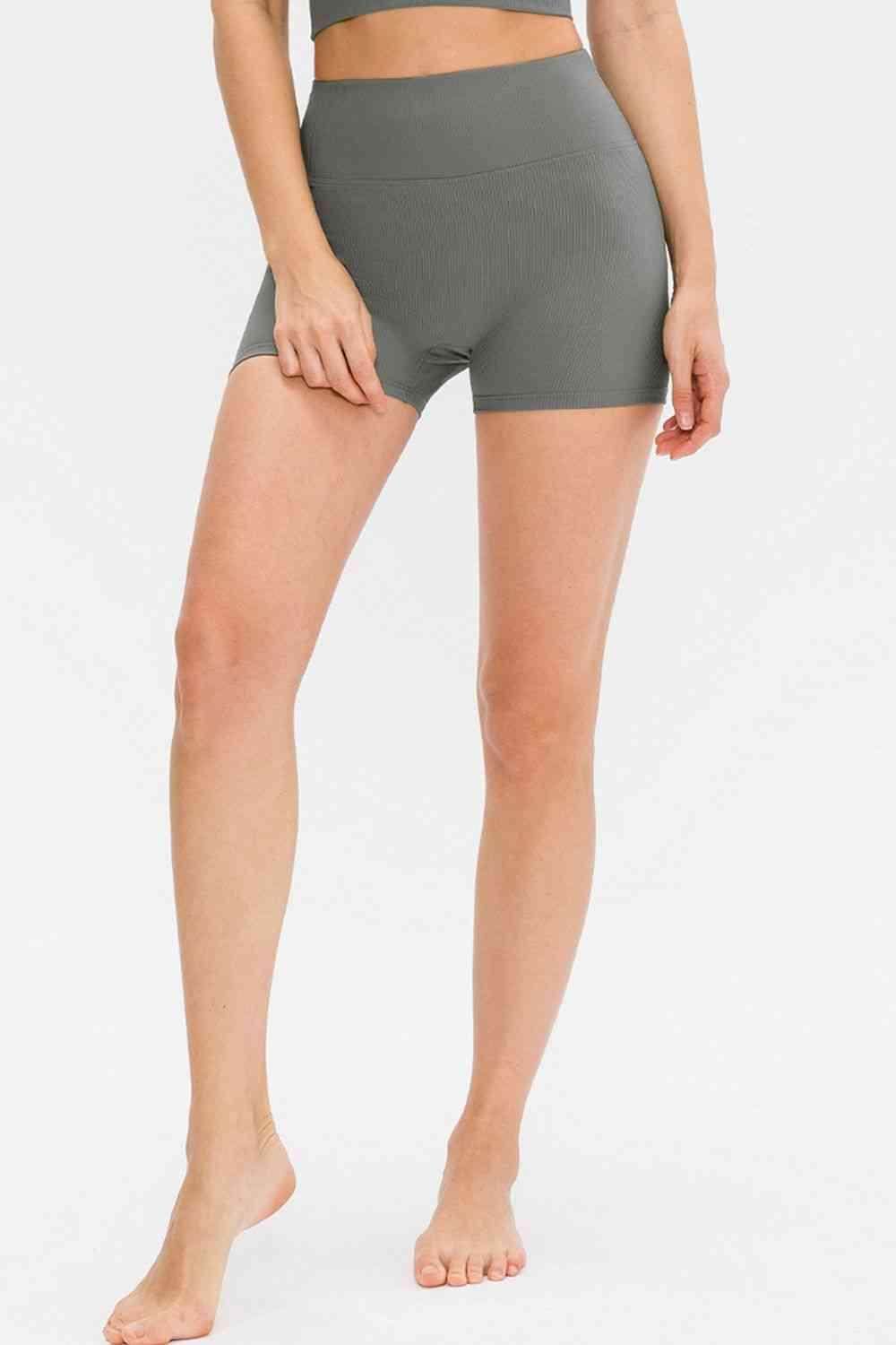 Slim Fit Wide Waistband Sports Shorts for Active Lifestyle - Selvanelle