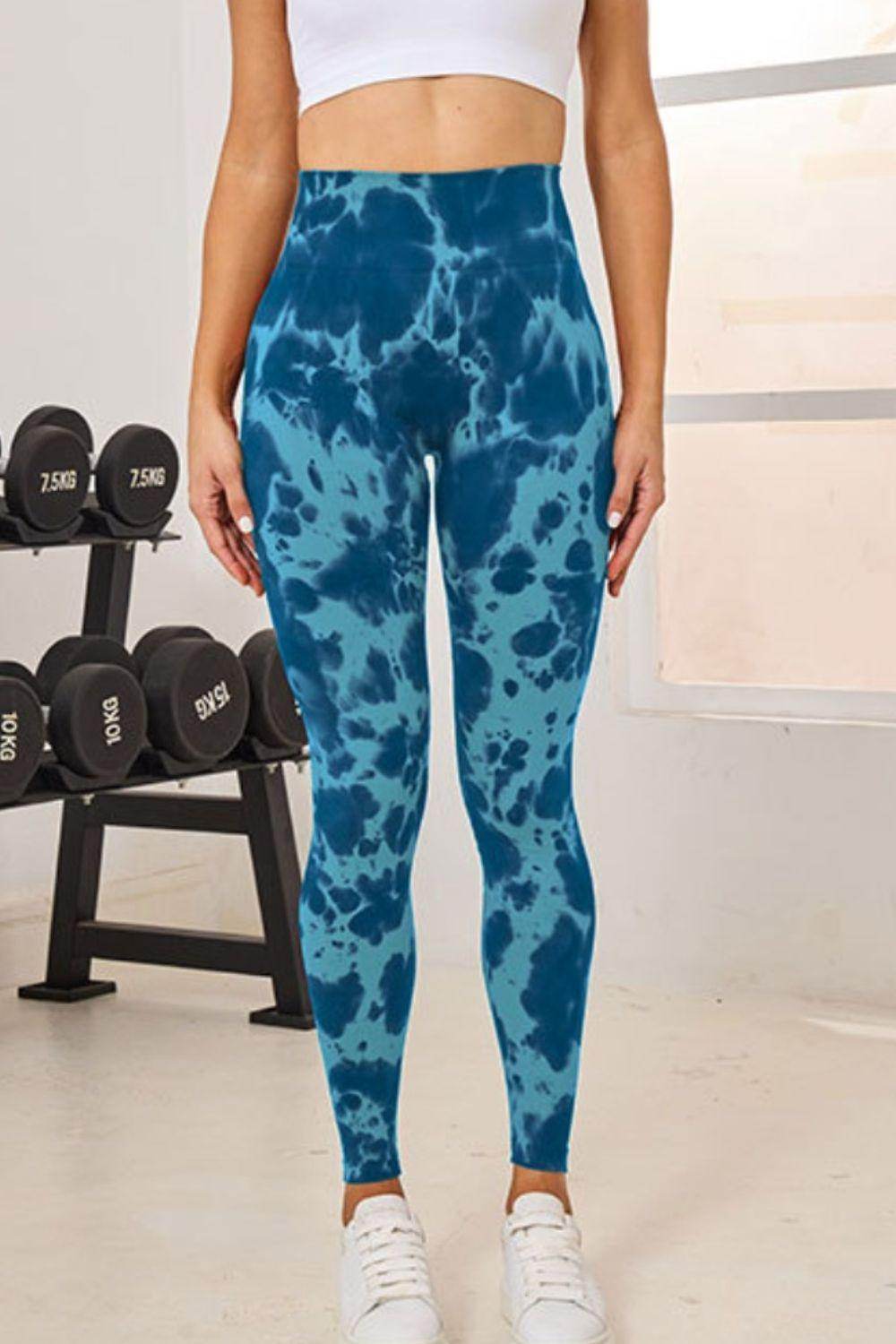 Tie-Dye High Waist Active Leggings for Comfortable Fitness - Selvanelle