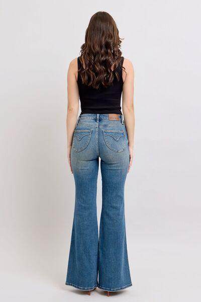 Judy Blue MR Tummy Control Vintage Wash Jeans for Women - Selvanelle